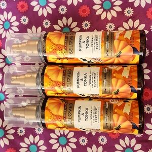 3 New Pumpkin & Tonka vegan Body Mist